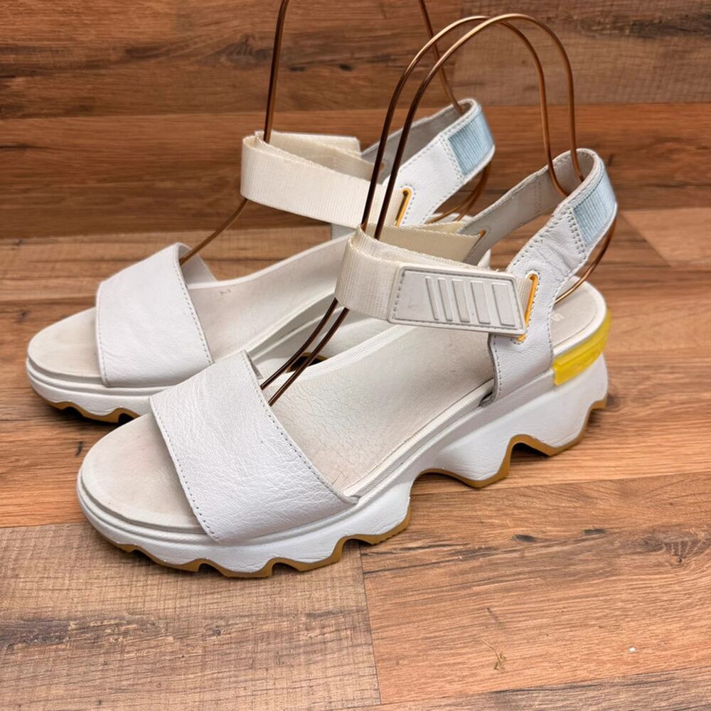 Sorel Size 10 Kinetic Impact High Sandals White Strappy Slingback